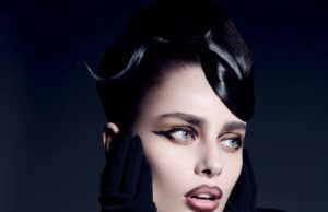 Taylor Hill’s Striking Makeup Looks in Vogue Arabia