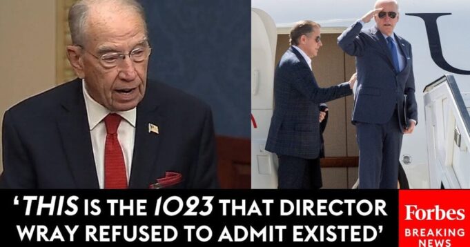 Sen. Grassley Accuses FBI of “Obstructive Conduct” in Senate Floor Speech on Biden Ukraine Bribe FD-1O23 Form (Video) | The Gateway Pundit