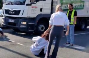 GOING VIRAL: German Woman Drags Global Warming Idiot Off the Road by Her Hair – TWICE! (VIDEO) | The Gateway Pundit