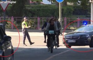Spanish Environmenal Minister Rides a Bike to Meeting with EU Colleagues Flanked by Gas Guzzling Armored Cars | The Gateway Pundit | by Jim Hoft