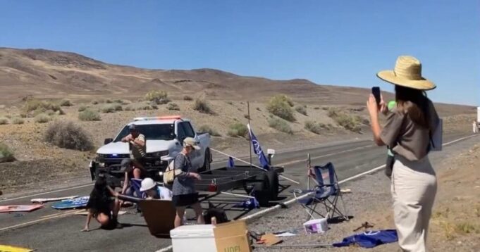 Nevada Rangers Ram Through Climate Protest Blockade, Point Gun at Activists, Slam Them to the Ground (VIDEO) | The Gateway Pundit