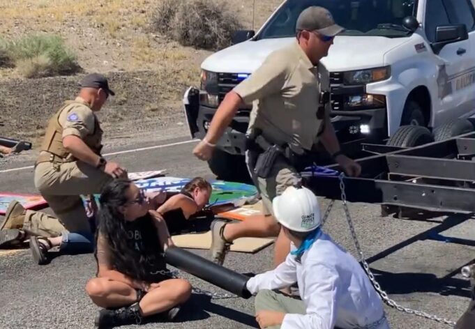 Nevada Ranger’s Conduct ‘Under Review’ After Ramming Through Climate Protest Blockade, Arresting Activists at Gunpoint | The Gateway Pundit