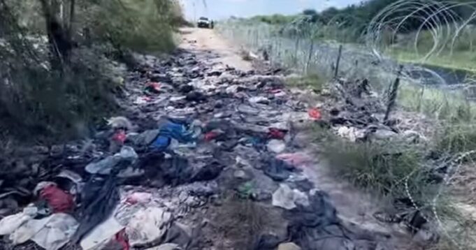 Stunning Video Shows Tons of Garbage Left Behind by Illegal Immigrants at the Texas Border | The Gateway Pundit