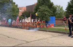 Pro-Trump Protest Outside Of The 1/6 Jail Literally Goes Up In Smoke