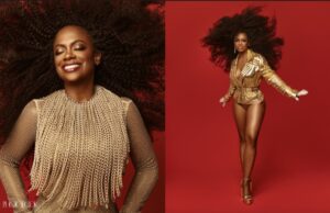 RHOA’s Kandi Burruss Shimmers in Gold for Photobook