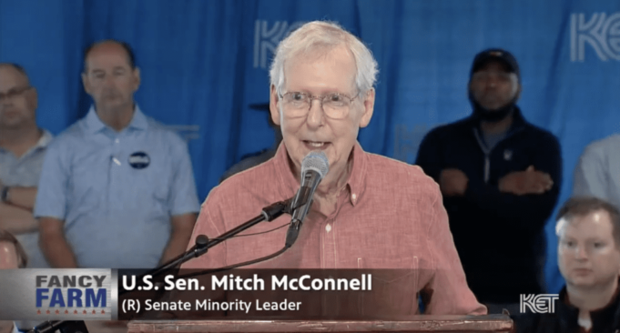 MUST SEE: Mitch McConnell Endures 5-Minute Heckling During Speech: ‘Retire’ and ‘Ditch Mitch’ Chants Overpower the Senator’s Address (VIDEO) | The Gateway Pundit