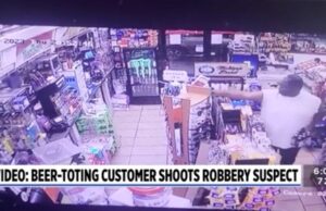 VIDEO: Michigan Man “Calmly” Guns Down Violent Armed Robber in Gas Station While Holding a Six-Pack of Beer | The Gateway Pundit