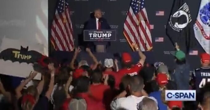 New Hampshire Crowd Chants “Bull****!” After Trump Calls Out Biden DOJ Charges (Video) | The Gateway Pundit