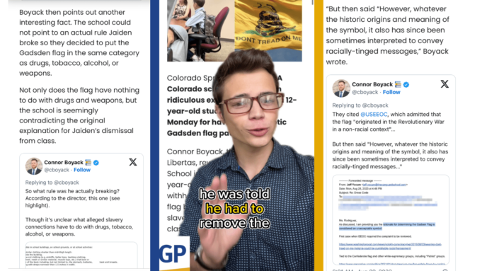 Victor Reacts: 12-Year-Old Kicked Out of Class Over Gadsden Flag (VIDEO) | The Gateway Pundit