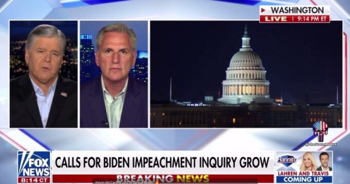 Kevin McCarthy Still Talking About “Following the Investigation”… Won’t Force Impeachment (VIDEO) | The Gateway Pundit