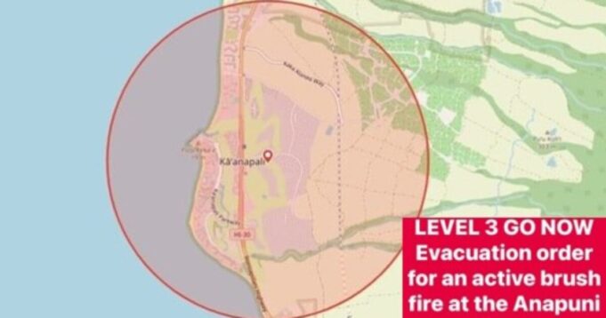 BREAKING: Maui Issues Level 3 Evacuation Order as New Brush Fire Breaks Out | The Gateway Pundit