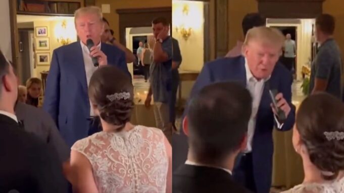 Just Hours After Arrest in Washington D.C., Trump Surprises Newlyweds at His Bedminster Golf Club | The Gateway Pundit
