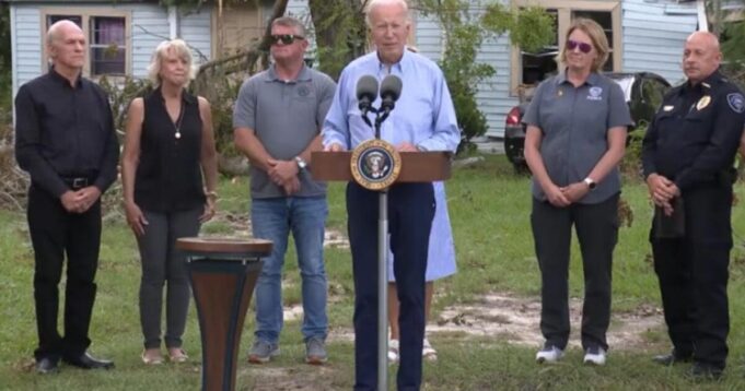Biden Condemns Racism, Lectures on Climate Change During Visit to Florida to Survey Hurricane Damage (VIDEO) | The Gateway Pundit
