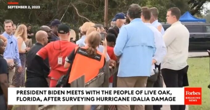 Biden Meets with Paltry Crowd in Live Oak, Florida For His Cheap Photo-Op After Surveying Hurricane Damage (VIDEO) | The Gateway Pundit