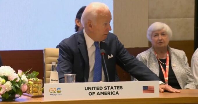 Joe Biden Struggles to Read His Notecards at G20 Summit, Mispronounces Mohammed Bin Salman’s Name (VIDEO) | The Gateway Pundit
