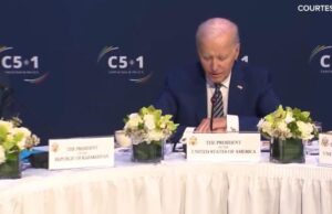 Embarrassing! Joe Biden Reads From Notecards During Meeting with Central Asian Leaders (VIDEO) | The Gateway Pundit