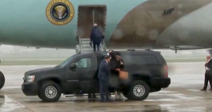 Biden Lumbers Up Shorter Staircase After Report Reveals Secret Mission to Keep Joe From Falling Down (VIDEO) | The Gateway Pundit