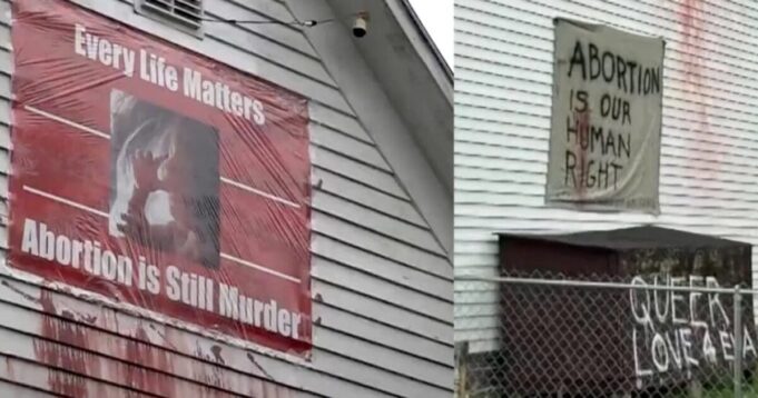 Maine Church Vandalized With ‘Queer Love’ and ‘Abortion is a Human Right’ | The Gateway Pundit