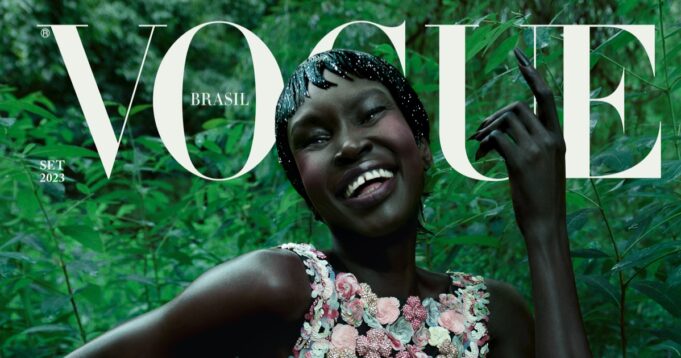 Alek Wek Shines in Chanel for Vogue Brazil Cover