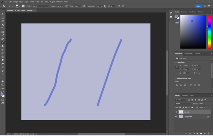 How to draw smooth lines in Photoshop