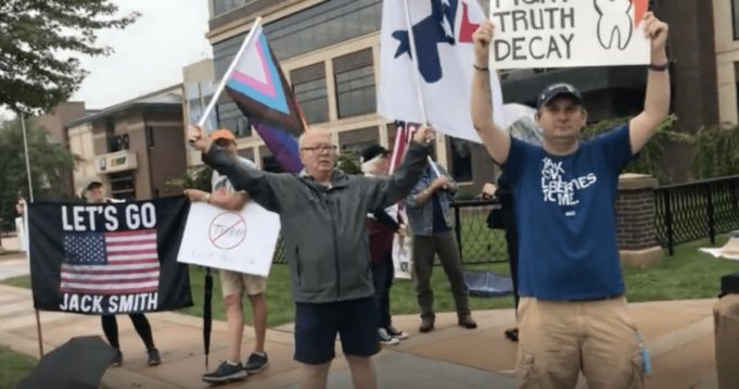 The Gateway Pundit Exclusive: Nasty Leftists Outside Iowa Trump Rally, Wish Death on President Trump (Video) | The Gateway Pundit