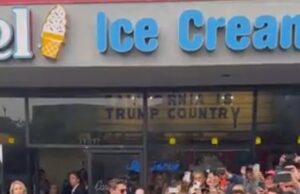 President Trump Greets Supporters at Carvel Ice Cream Store in Los Angeles, Comments on Feinstein, Milley and Newsom (Video) | The Gateway Pundit