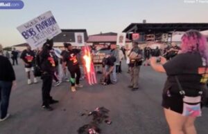 “We Did It In a Small Town!” – Anti-Trump Communist Scumbags in Chicago Suburb Unlawfully Assemble and Burn American Flags Outside Jason Aldean Concert While Police Watch (VIDEO) | The Gateway Pundit