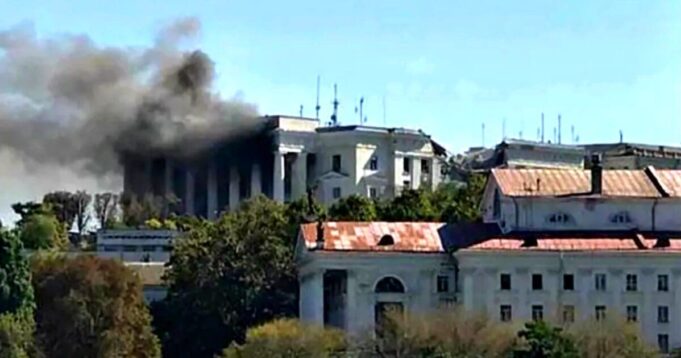 Ukraine Storm Shadow/Scalp Missile Strike Russian Black Sea Fleet HQ in Crimea – US Reconnaissance Planes Allegedly Helped Targeting of Attack | The Gateway Pundit