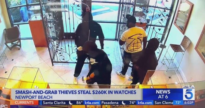 SoCal Smash-and-Grab Thieves Steal 23 Rolex Watches in 20 Seconds in Broad Daylight Robbery (VIDEO) | The Gateway Pundit