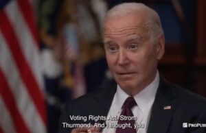 Joe Biden: “When I Left the Senate, I Was Able to Convince Strom Thurmond to Vote for the Voting Rights Act” – Thurmond Voted Against It (VIDEO) | The Gateway Pundit