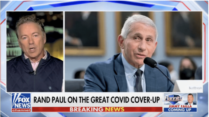 Vigilant Fox: Sen. Rand Paul Targets Fauci On Primetime TV, Says He Belongs in Jail ‘Without Question’ | The Gateway Pundit