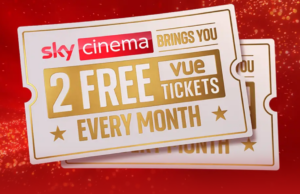 Sky Cinema now includes free movie tickets
