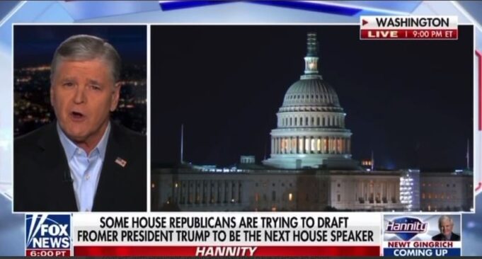 Hannity: House Republicans “Have Been in Contact with President Trump” in Effort to Push Trump as Next Speaker (VIDEO) | The Gateway Pundit