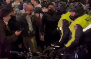 WATCH: Arrests Made After Violent Pro Hamas Rioters Clash With Police in NYC While Trying to Stop Rockefeller Christmas Tree Lighting – At Least One Leftist Rioter Seen With Swastika Sign | The Gateway Pundit