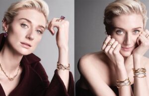 Elizabeth Debicki Blooms in La Rose Dior 2023 Jewelry Ads