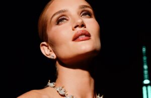 Rosie Huntington-Whiteley in Tiffany & Co. Holiday 2023 Ad