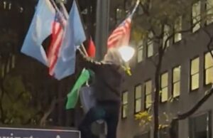 Pro-Hamas Thug In New York Rips Down American Flag and Replaces With Palestinian Flag (VIDEO) | The Gateway Pundit