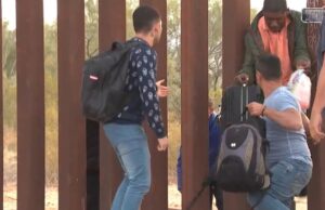 SHOCK VIDEO: Smuggler Stands on US Soil as He Helps Illegal Aliens Rush Through Hole in Border Wall in Arizona While Border Patrol Agents Do Nothing | The Gateway Pundit