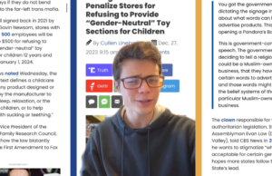 Victor Reacts: Gender Neutral Toys or Else! California Set to Fine Stores (VIDEO) | The Gateway Pundit