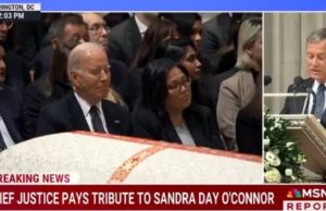 VIDEO: Old Joe Biden Sleeps Through Justice Sandra Day O’Connor’s Eulogy | The Gateway Pundit