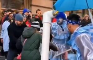 Man Who Tries to Steal Trump Flag at New Year’s Mummers Parade in Philly Gets Punched in the Face (VIDEO) | The Gateway Pundit