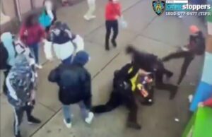 Biden’s America: Migrant Mob Beats and Kicks New York City Cops Near Times Square (Video) | The Gateway Pundit