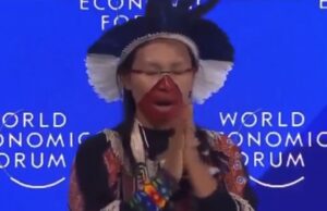 HOLY HELL! Another Elitist Freak Show… Demonic Witch Mumbles Incantations, Hexes Stage, Blows Air at Attendees… Welcome to Davos! | The Gateway Pundit