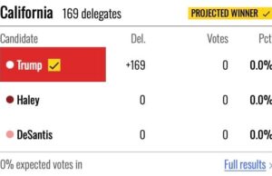 BREAKING: California’s 169 Delegates Awarded to Trump With 0% Expected Votes in! | The Gateway Pundit