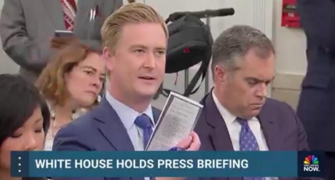 “Do You Know Who’s Handing These Out?” Doocy Brings the Receipts, Holds Up Talking Points About Kamala Harris and the Border (VIDEO) | The Gateway Pundit