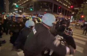 Chicago Police Manhandle Antifa as Far-Left Protesters Burn American Flag on Second Night of DNC Convention (VIDEO) | The Gateway Pundit
