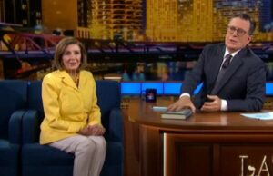 Gaza Protesters Disrupt Stephen Colbert’s Nancy Pelosi Interview
