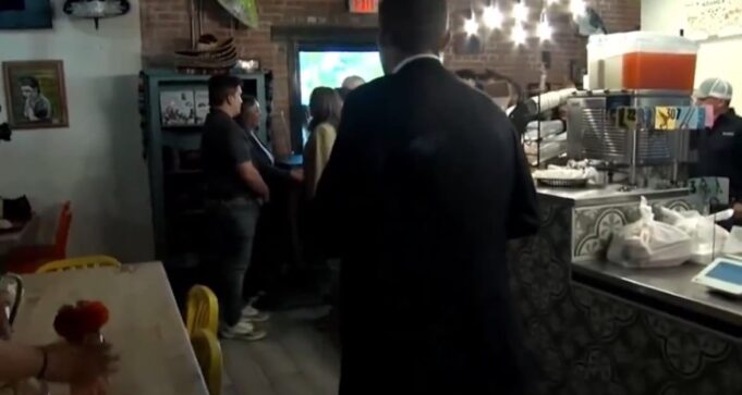 Secret Service Agent Placed Directly in Front of the Cameras to Shield Kamala Harris’s Unscripted Interactions – But Cameras Still Catch Kamala Asking Restaurant Owner a Stupid Question! (VIDEO) | The Gateway Pundit