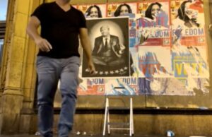 EXCLUSIVE PHOTOS and VIDEOS: Street Artist SABO Pays Surprise Visit to DNC Convention — Uses His Unconventional Art To Remind Dishonest Dems America’s Not Buying Their Propaganda | The Gateway Pundit