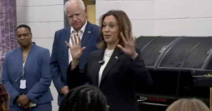 The Cringe: Animated Kamala Harris Talks Word Salad to High School Students as She Kicks Off Georgia Campaign Bus Trip With Tim Walz | The Gateway Pundit